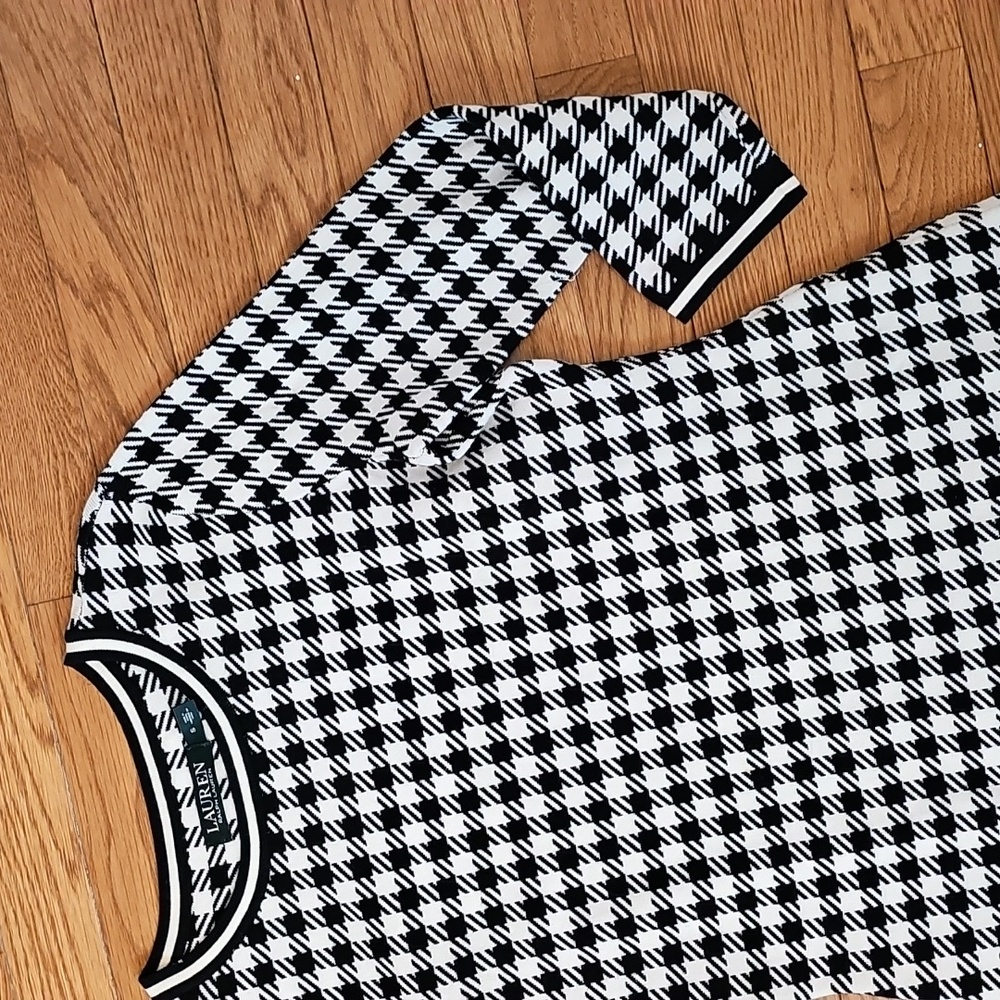 Ralph Lauren Houndstooth Knit Sheath Dress - Picture 5 of 11